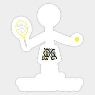 Funny Mens Tennis Guy Sticker